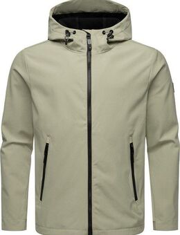 Ragwear Softshelljacke Shellwie Warm wasserdichte Herren Übergangsjacke mit großer Kapuze