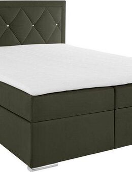 Leonique Boxbett Alfie, Bestseller, wahlweise mit Bettkasten, mit Straßsteinen im Kopfteil, H2, H3 und H4 wählbar