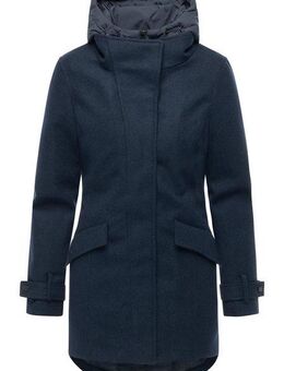 Ragwear Wintermantel Petuja Felt YOUMODO Klassischer Damen Kurzmantel mit Kapuze