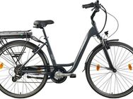 LLobe E-Bike Cityrad City E-Bike 28" County anthrazit, Shimano Altus Schaltwerk, Kettenschaltung, Heckmotor, 468 Wh