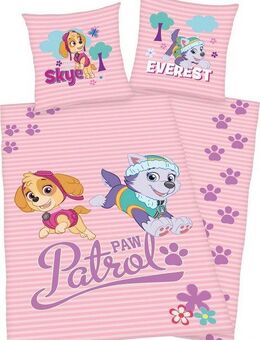 PAW PATROL Kinderbettwäsche Skye und Everest, Linon, mit tollem Paw Patrol Motiv