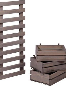 dobar Wandregal, flexibles 3-stufiges Wandregal, grau