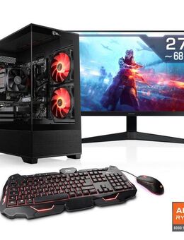 CSL AeroVision V24436 Gaming-PC-Komplettsystem (27", AMD Ryzen 7 8700F, GeForce RTX 5070, 64 GB RAM, 2000 GB SSD)