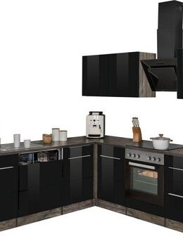 KOCHSTATION Winkelküche KS-Brindisi, Stellbreite 220/220 cm, wahlweise mit E-Geräten, mit MDF-Fronten