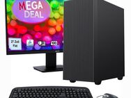 GAMEMAX MegaDeal Multimedia-PC-Set PC-Komplettsystem (27", AMD Ryzen 5 5600G, Radeon Graphics on Board, 16 GB RAM, Windows 11 + MSI PRO MP273ADE Monitor, 69cm (27) + Maus & Tastatur)