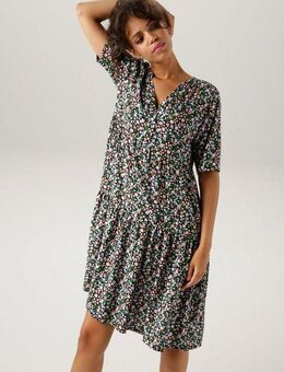 Aniston CASUAL Sommerkleid mit buntem Minimal-Blumendruck