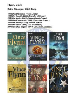 Sammlung Flynn, Vince-CIA-Agent Mitch Rapp (u.a. Wie alles begann) - Krefeld
