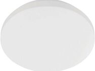 EGLO LED Deckenleuchte POGLIOLA Deckenlampe rund, Aufbaulampe, flache Bauweise, Dimmfunktion, LED fest integriert, Warmweiß, Ø26cm, Deckenleuchte, für Schlafzimmer und Flur, Lampe weiß, Leuchte