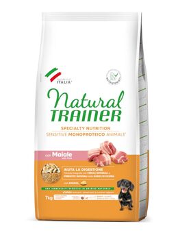 2 x 7 kg / 12 kg Natural Trainer Sensitive zum Sonderpreis! - Adult Small & Toy mit Schwein (2 x 7 kg)
