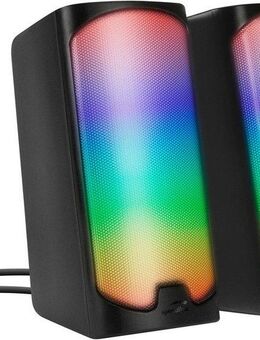 Speedlink TONOS RGB Gaming Stereo Speaker PC-Lautsprecher (RGB Beleuchtung, Bluetooth Verbindung zum Smartphone, Tablet, etc)