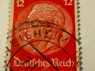 Briefmarke Hindenburg 12 Pf - Augsburg