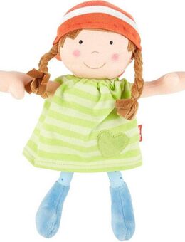 Sigikid Stoffpuppe Brenda Bilipup, grün, mit braunen Haaren