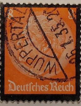 Briefmarke Deutsches Reich 1934, Tod von Paul Hindenburg, 8 Pf. - Leverkusen