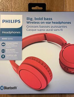 Philips Kopfhörer Bluetooth TAH4205RD rot / rosé neu OVP - Wiesbaden Kastel
