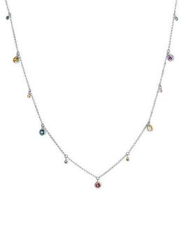 Firetti Kette mit Anhänger Schmuck Geschenk Silber 925 Halsschmuck Halskette Regenbogen, mit Zirkonia (synth)
