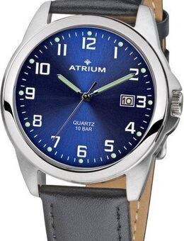 Atrium Quarzuhr A16-15, Armbanduhr, Herrenuhr, Damenuhr, Datum, Lederarmband
