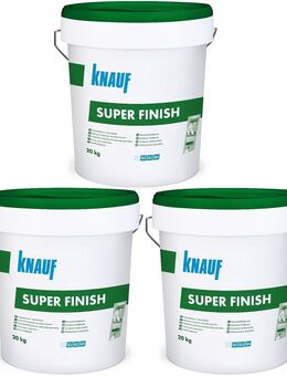 Knauf Super Finish 3x20kg Spachtelmasse für Trockenbau SHEETROCK Fugenspachtel - Wuppertal