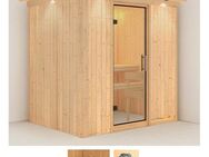 Karibu Sauna Bedine, BxTxH: 210 x 165 x 202 cm, 68 mm, (Set) ohne Ofen