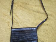 Original 1980er VINTAGE * DESIGNER * Kroko * Lack- Leder * Imitat * Vegan * Hand * Umhänge * Clutch * Tasche * Tote * schwarz * black * - Riedlingen