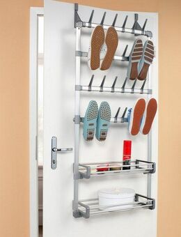 Ruco Türregal, Aluminium/Kunststoff, für Schuhe und Utensilien