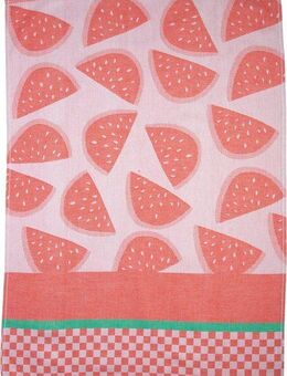 stuco Geschirrtuch Summer Fruits Melone, (Set, 3-tlg., 1x Geschirrtuch Früchte-Motiv,2 weitere Geschirrtücher Streifenoptik), Jacquardgewebe