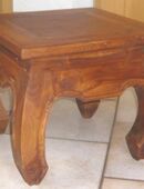 Antiker Beistelltisch edles Vollholz Blumen Bank Tischchen Hocker in 92224