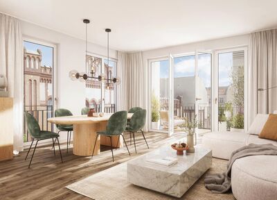Wohnen mit Charme: Hochwertige 4-Zimmer Neubauwohnung mit Balkon