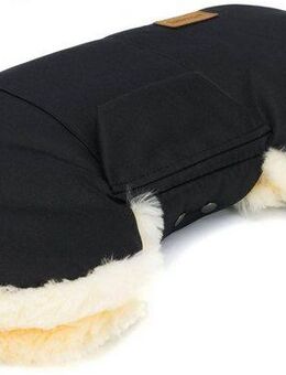 Fillikid Kinderwagen-Handwärmer Nyby, schwarz, mit Lammfell