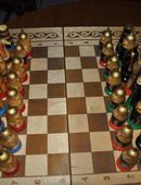 Handgefertigtes Luxus-Schachset aus Holz+ Backgammon 2 in Einem!!TOP! in 91126