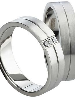 Elegante Partnerringe Edelstahl matt AB816-AB816 - Aholming