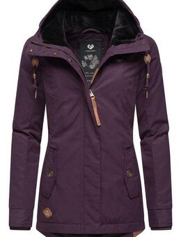 Ragwear Winterjacke Monade Damen Winterparka mit Kapuze und m. Fleece gefüttert