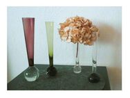 Stangenvase, Solifleur, Bubble, Orchideenvase, Glas, 60er 70er - Augustdorf