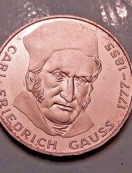 5 Deutsche Mark Gedenkmünze "Carl Friedrich Gauß 1777-1855" 1977 Prägeort J - Borken