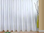 Weckbrodt Gardine VIVIEN, Smokband (1 St), halbtransparent, Voile, echte Stickerei, Voile, Allover, Motiv, Halbtransparent, gebogt, Store