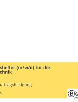 Produktionshelfer (m/w/d) für die Feinwerktechnik - Laupheim