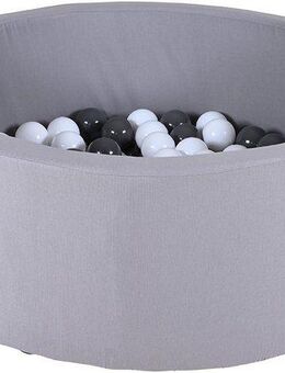 Knorrtoys® Bällebad Soft, Grey, mit 100 Bällen Grey/white, Made in Europe