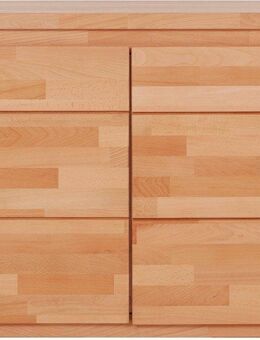 Home affaire Kommode Burano,90cm breit,35 cm tief, Fronten Massivholz, Holz massiv, Holzwerkstoff,2 Türen,2 breite Fächer