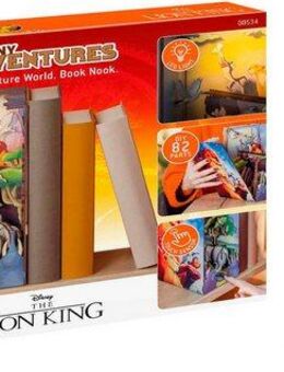 Revell® 3D-Puzzle Book Nook, Tiny Adventures Disney König der Löwen, 82 Puzzleteile, Buchstütze, mit LED-Beleuchtung