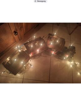 Weihnachts Lokomotive mit zwei Waggons Beleuchtet - Basel