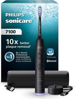 Philips Sonicare Elektrische Zahnbürste Series 7100 HX7421/01, Aufsteckbürsten: 1 St., mit visueller Andruckkontrolle, 7 Putzeinstellungen, inkl. Reiseetui