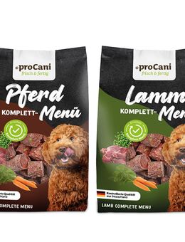 proCani Hypoallergen Menü Paket Lamm & Pferd - 8 x 750 g (2 Sorten, Nuggets)