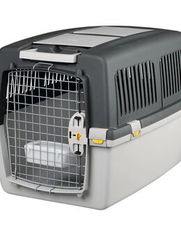 Trixie Transportbox Gulliver + Vetbed® Isobed SL Hundedecke Paw - Box Größe 4: B 52 x T 72 x H 51 cm + Decke L 75 x B 50 cm