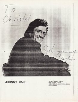 JONNY CASH DIN A4 ORIGINAL AUTOGRAMM - Herten