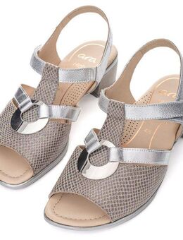 Ara LUGANO Sandalette, Festtagsschuh, Glitzersandale, Kitten Heel mit Blockabsatz, H-Weite