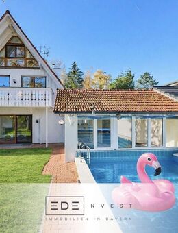 Doppelhaushälfte mit Einfamilienhaus Gefühl in Gräfelfing mit Wintergarten, Swimming Pool, Sauna uvm - Gräfelfing