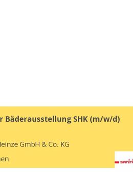 Fachberater Bäderausstellung SHK (m/w/d) - Holzkirchen (Regierungsbezirk Oberbayern)