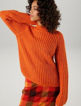 Aniston CASUAL Strickpullover mit Rollkante am Stehkragen