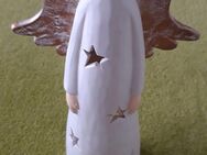 Engel "Fabienne" aus Keramik, Weihnachtsengel, Kerzenleuchter, 36 cm hoch, Handarbeit - Ehra-Lessien