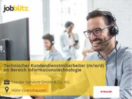 Technischer Kundendienstmitarbeiter (m/w/d) im Bereich Informationstechnologie - Höhr-Grenzhausen