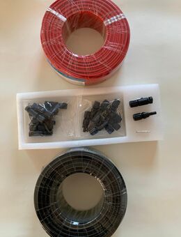 1 x 100m Solar - Kabel (Schwarz oder Rot) mit 10 Paar Solarstecke - Iserlohn